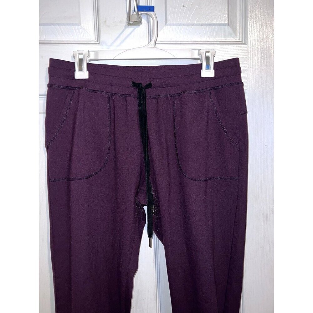ZYIA Active Jogger Pants Womens Stretch Purple Drawstring Waist Sz L
